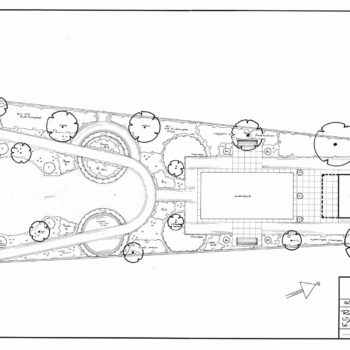 Tuinontwerp tuin met zwembad