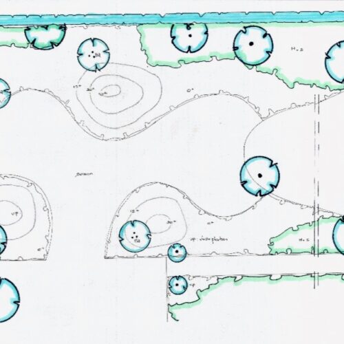 Tuinontwerp voor bloementuin bij een woonboerderij in Markelo